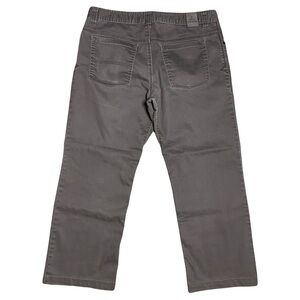 PrAna Men’s Bridger Jean Relaxed Size 34x32 Fits 34x28 Mud Brown Organic Cotton